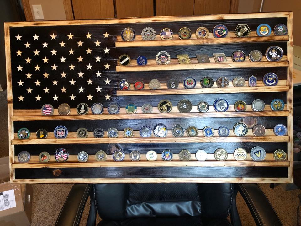 Large Knotty Pine Coin Holder